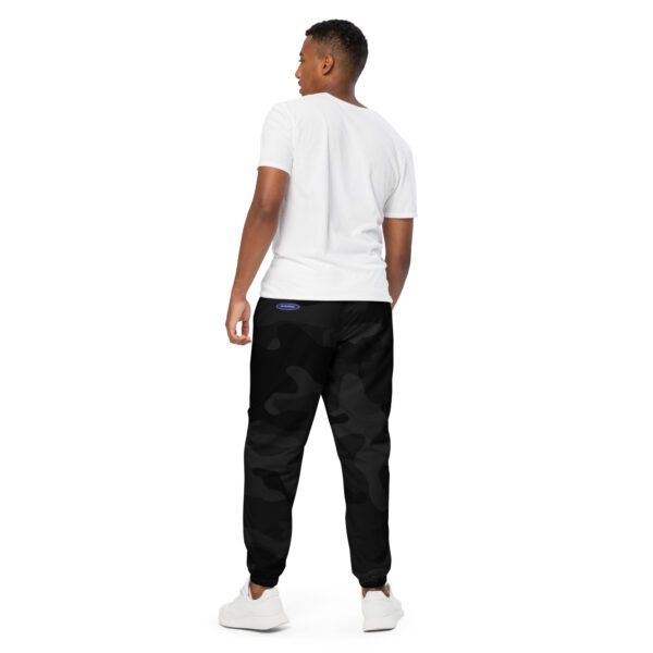 Stealth Shadow Track Pants with Luminous Blue Logo - Image 3